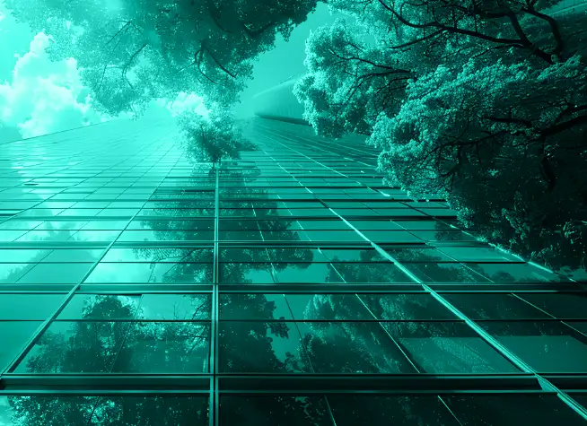 Office building with tree